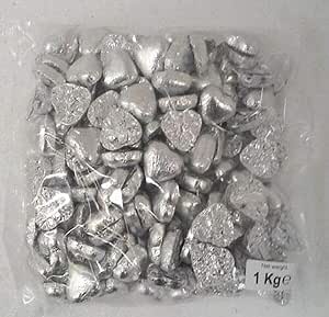 Lolliland Silver Choc Hearts Bag 1kg