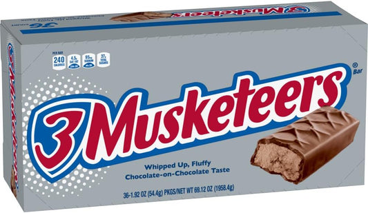 3 Musketeers Chocolate Bar 54g (36 Pack)