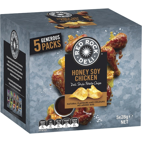 Red Rock Deli Honey Soy Chicken 28g (5 Pack)