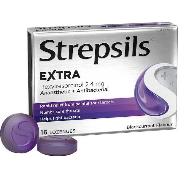 Strepsil Extra Blackcurrant (16 Lozenges)