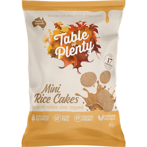 Table Of Plenty Rice Cakes White Choc Caramel 60g