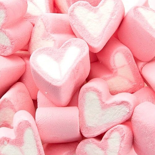 Lolliland Pink & White Mallow Heart 800g