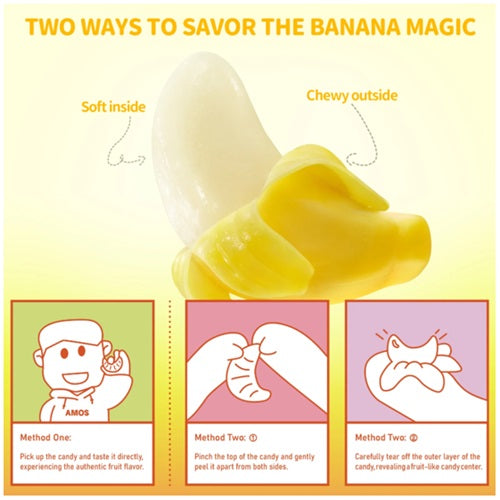 Amos Peel Gummy Banana 170g