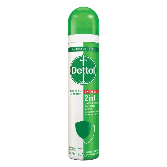 Dettol 2 In 1 Hand And Surface Sanitiser Spray Aloe Vera 90ml