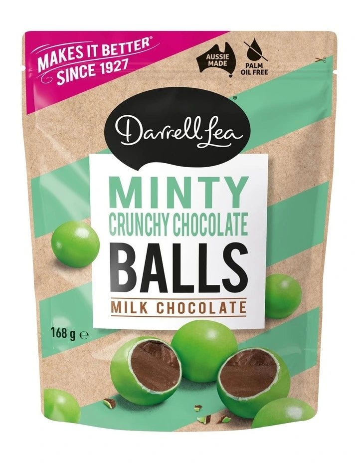 Darrell Lea Minty Milk Chocolate Balls 168g