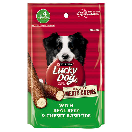 Lucky Dog Meaty Chew Beef & Rawhide 96g