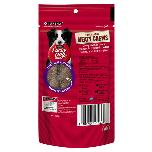 Lucky Dog Meaty Chew Lamb & Rawhide 96g