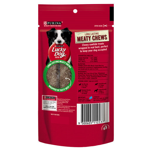 Lucky Dog Meaty Chew Beef & Rawhide 96g