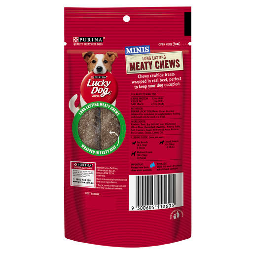 Lucky Dog Meaty Chews Mini Beef 65g