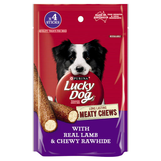 Lucky Dog Meaty Chew Lamb & Rawhide 96g