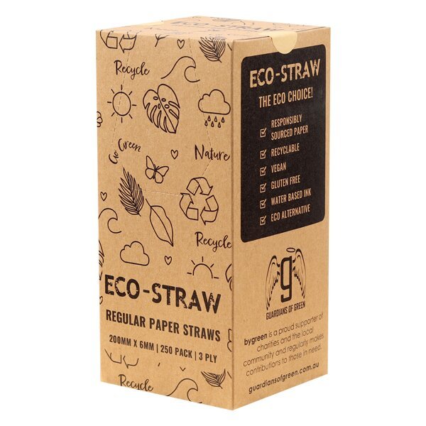 Eco-Straw Regular Paper Straw (250 Pack)