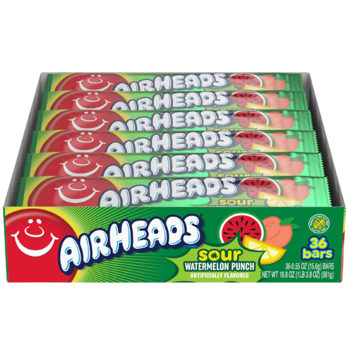 Airhead Bar Sour Watermelon Punch 15g (36 Pack)