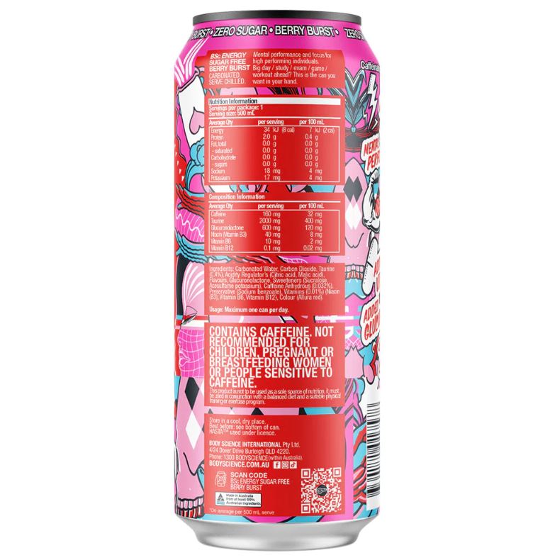 Bsc Energy Berry Burst 500ml