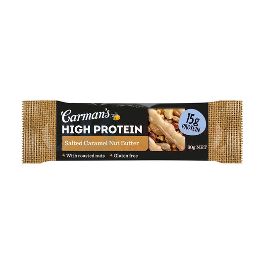Carman's High Protein Bar Salted Caramel Nut Butter 60g