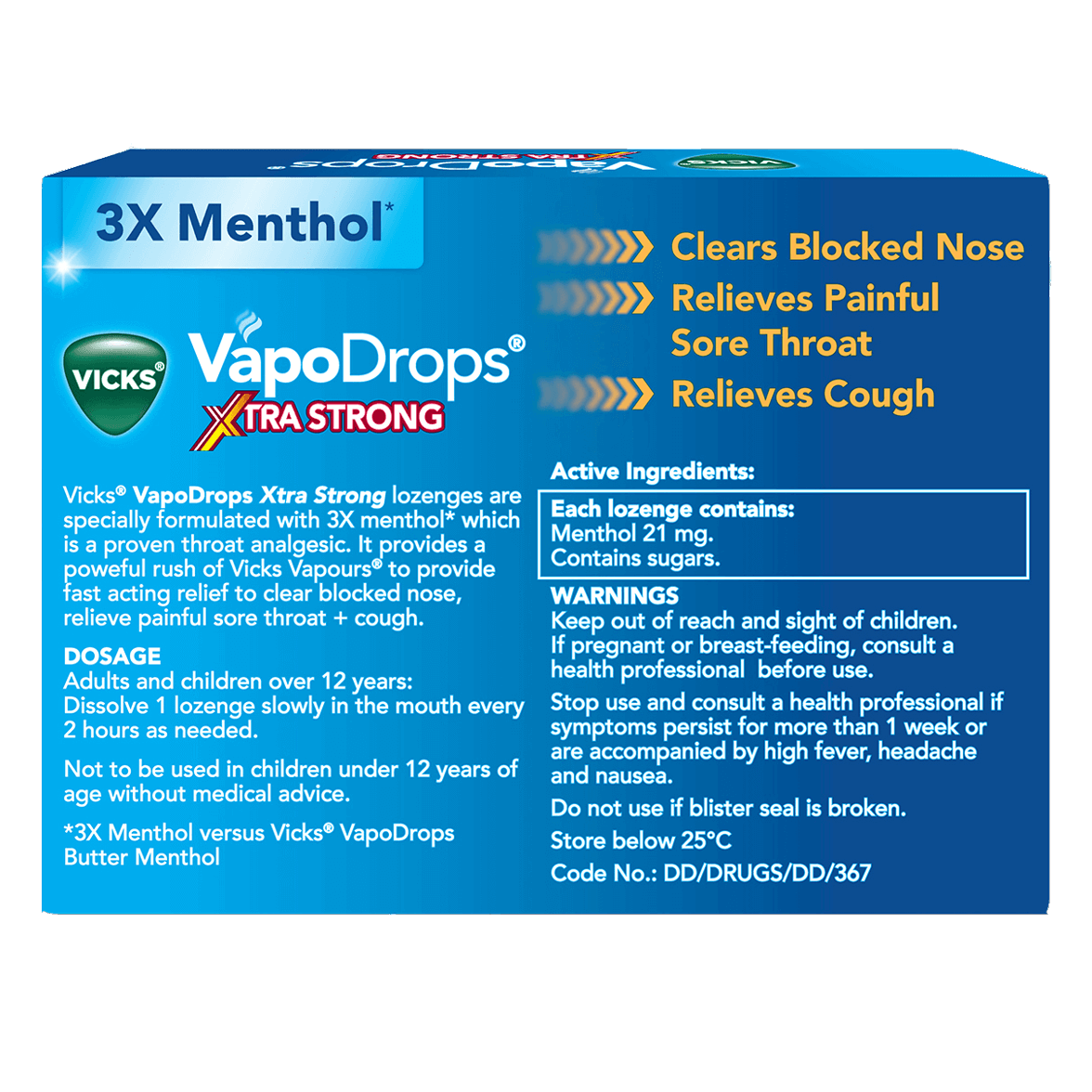 Vicks Xtra Strong Lemon