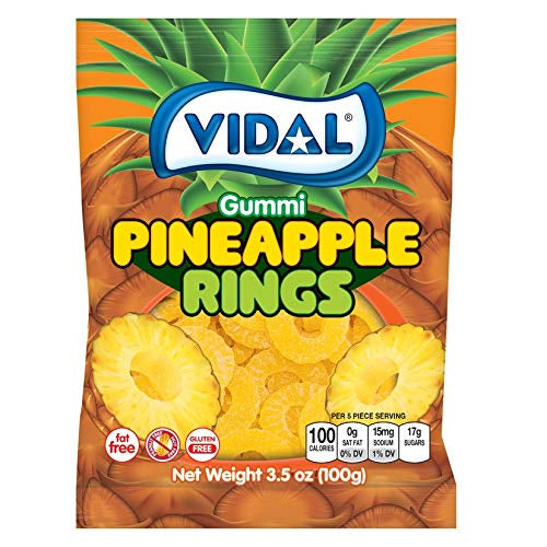 Vidal Pineapple Rings 100g