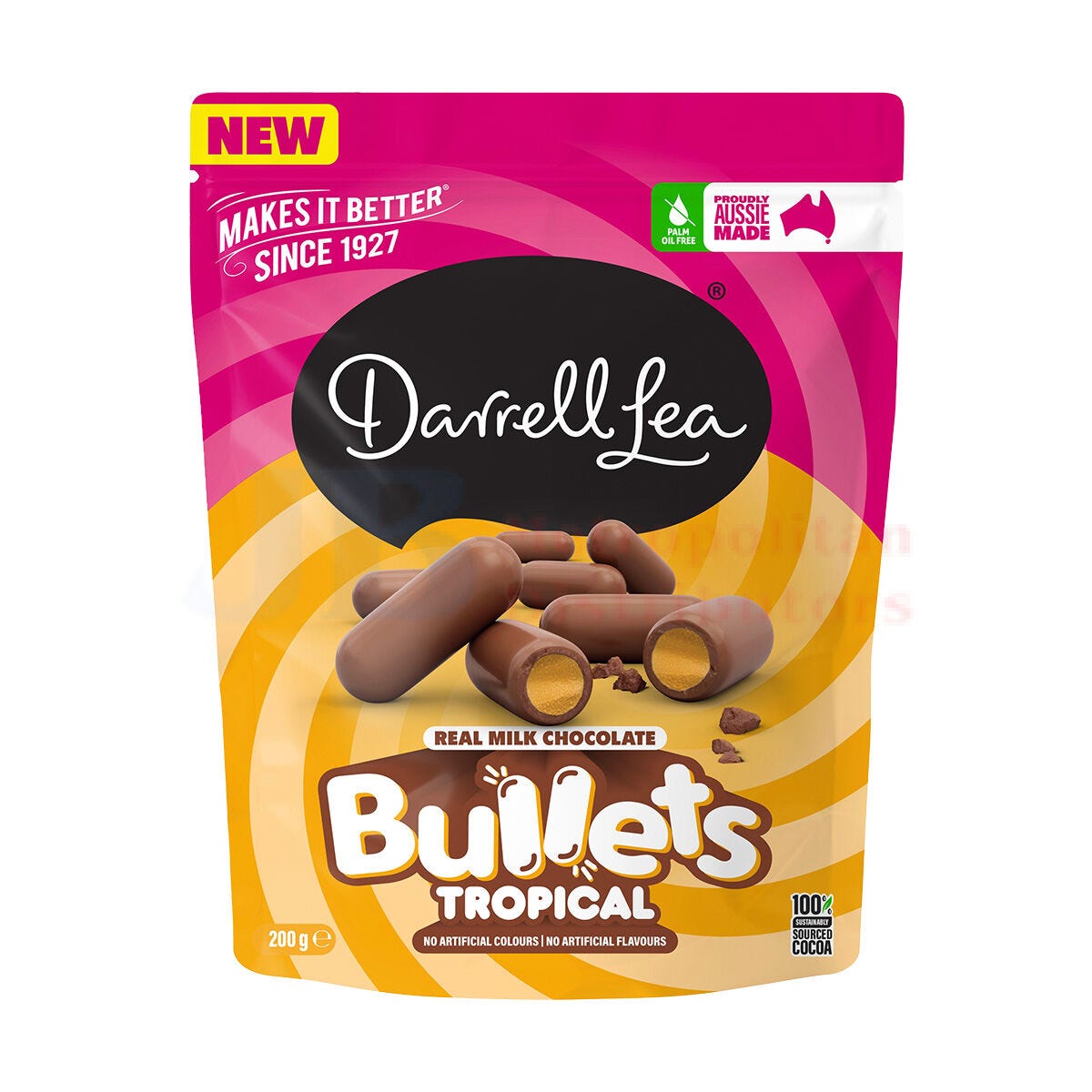Darrell Lea Milk Chocolate Bullets Tropical 200g