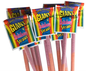 Giant Rainbow Straws (140 Pack)