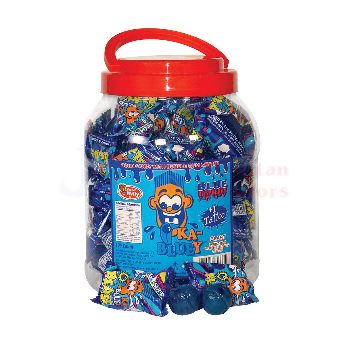 Ka-Bluey Blast Blue Raspberry (100 Pack)