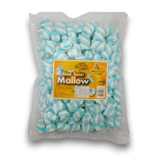 Lolliland Blue & White Twist Mallow 800g