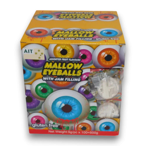 Mallow Eyeballs With Jam Filling 5g (100 Pieces)