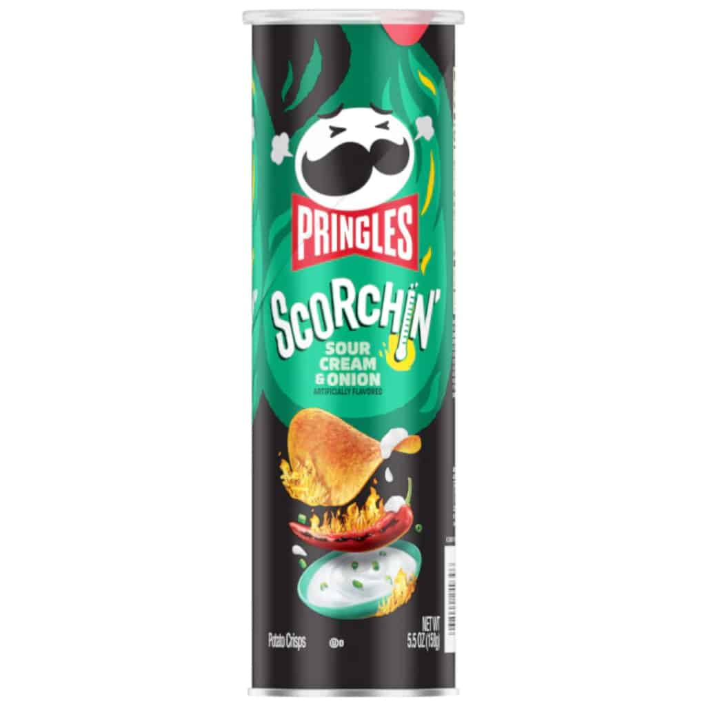 Us Pringle Scorchin Sour Cream & Onion 158g