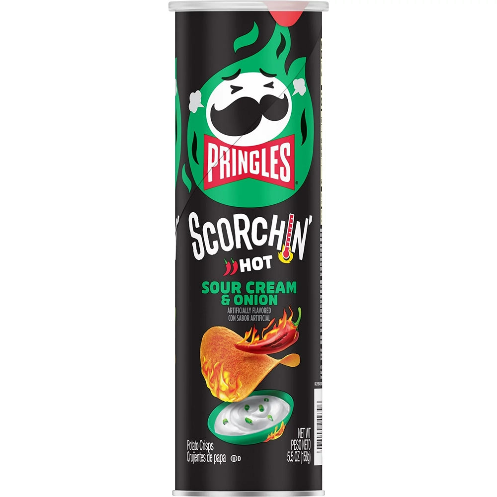 Us Pringle Scorchin Sour Cream & Onion 158g