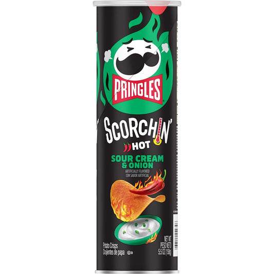 Us Pringle Scorchin Sour Cream & Onion 158g