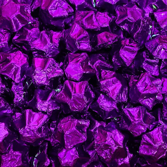 Choc Stars Purple Foil 1kg (120 Pieces)