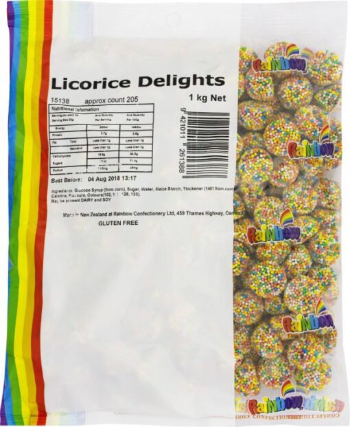 Rainbow Licorice Delights 1kg