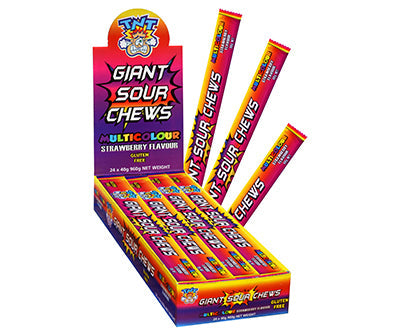 Tnt Giant Sour Chews Strawberry