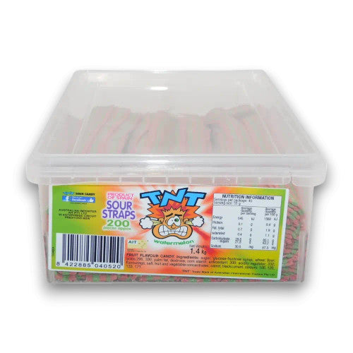 Tnt Sour Strap Strawberry Watermelon (200 Pieces)