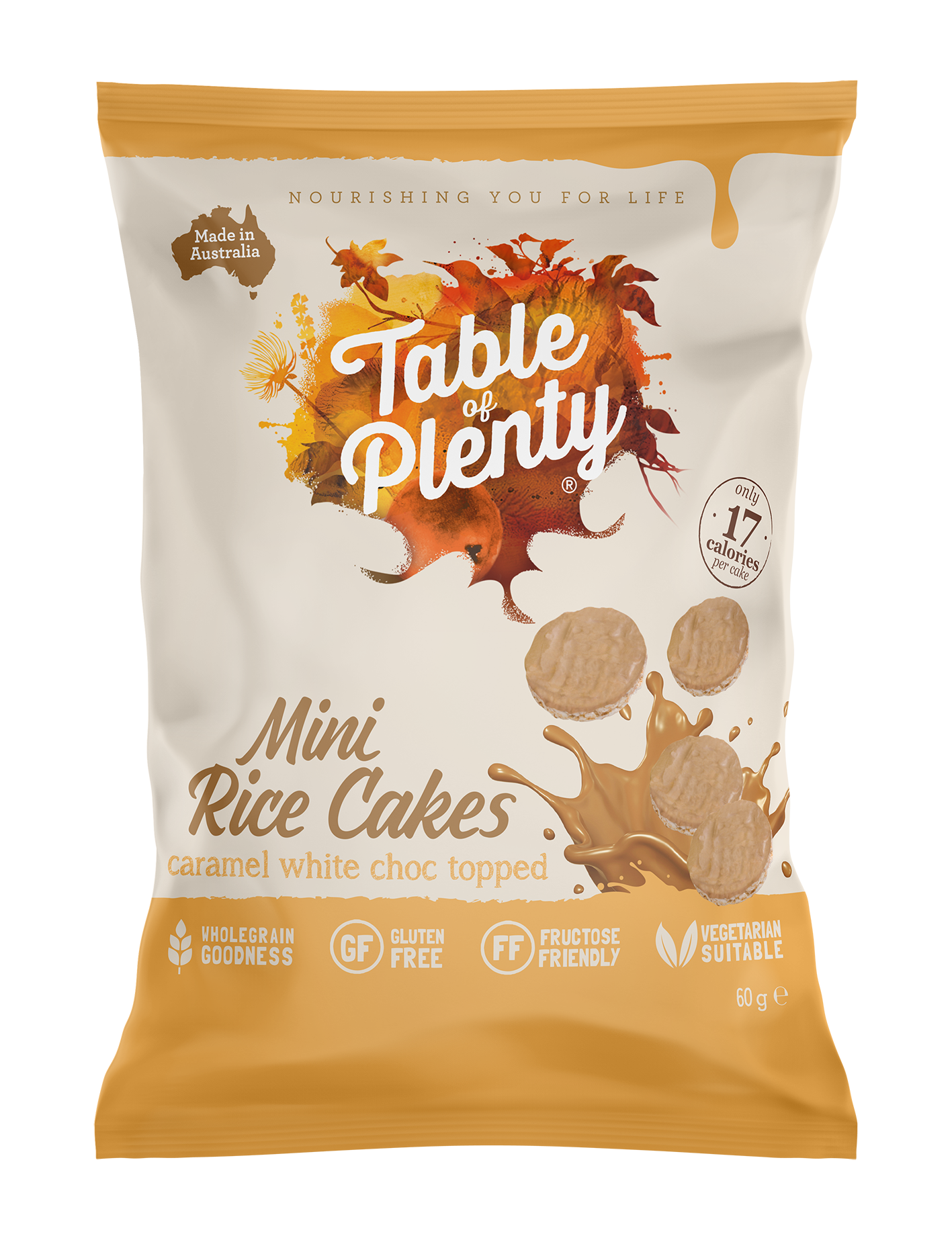 Table Of Plenty Rice Cakes White Choc Caramel 60g