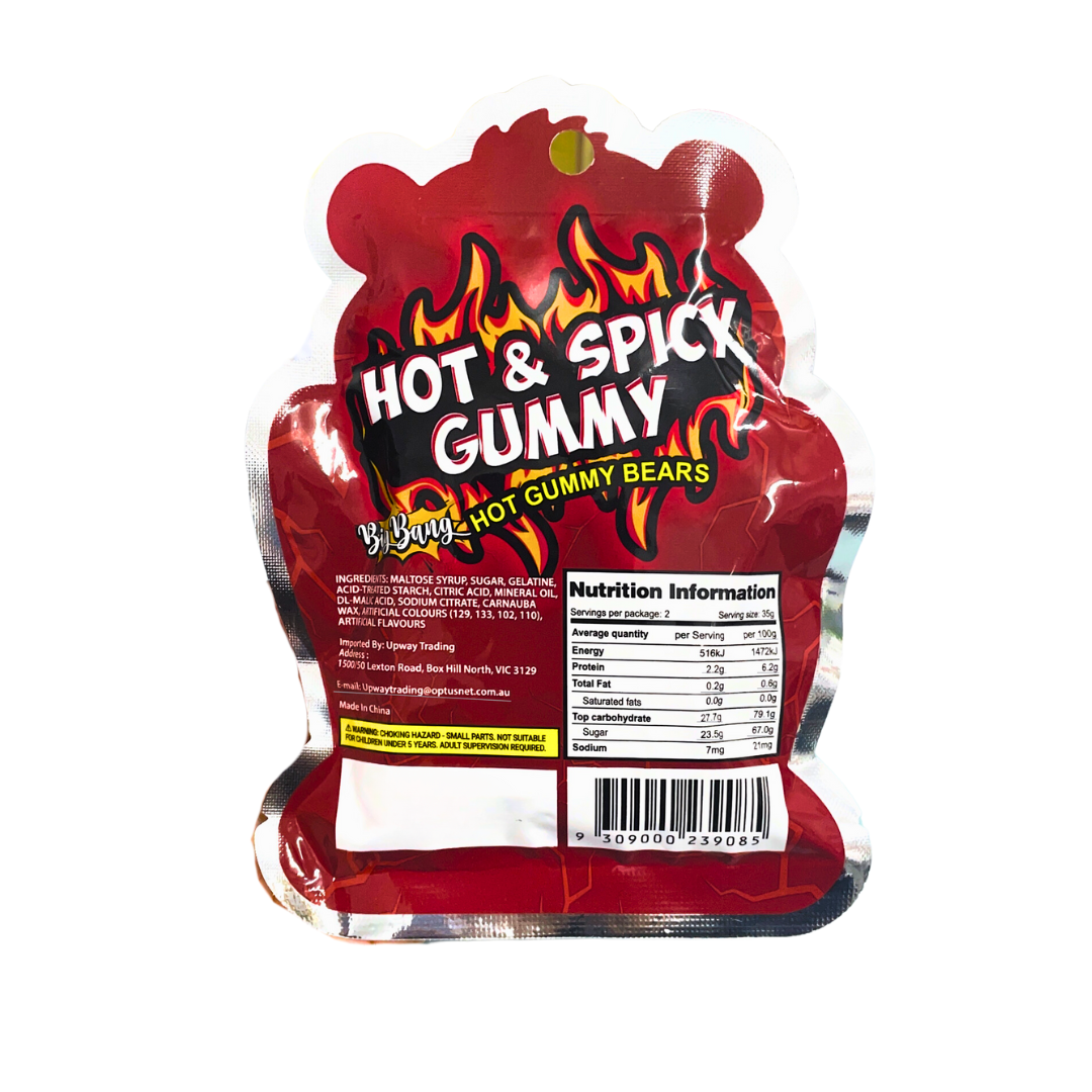 Hot N Spicy Gummy Bears 70g