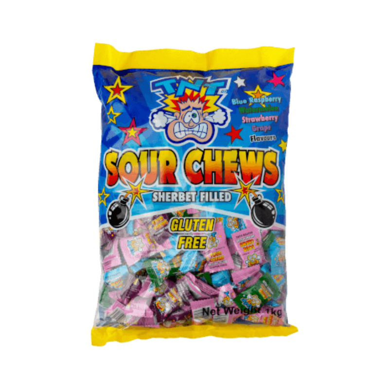 Tnt Sour Chews Sherbet Filled 1kg