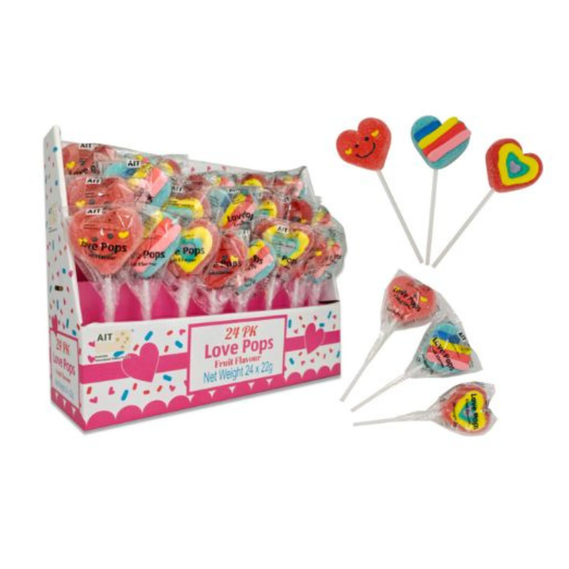 Love Pops Fruit Flavour 22g (24 Pack)