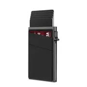 Contemporary Acrylic RFID Blocking Card Holder - Minimalist Business Wallet for Men, Automatic Pop-Up, 1pc