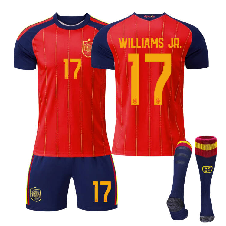 2026 FIFA World Cup Spain Home Red Soccer Jersey #10 Yamal #2 Carvajal #16 Rodri #20 Pedri #17 Nico Williams #19 Olmo #4 Cubarsí Football Shirt Fan Edition Children /Adult Sizes Fast Shipping(Pau Cubarsí+ SizeM)