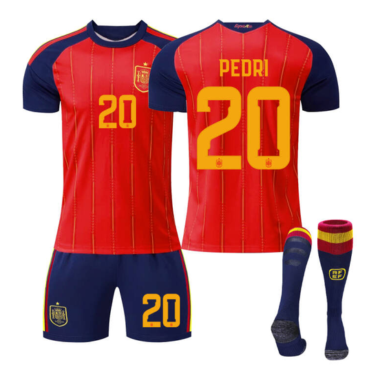 2026 FIFA World Cup Spain Home Red Soccer Jersey #10 Yamal #2 Carvajal #16 Rodri #20 Pedri #17 Nico Williams #19 Olmo #4 Cubarsí Football Shirt Fan Edition Children /Adult Sizes Fast Shipping(Pedri + SizeXS)