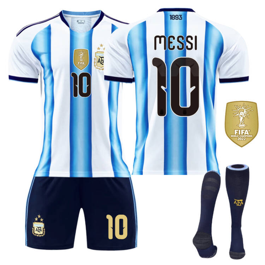 2026 FIFA World Cup Argentina Home Jersey #10 Messi #9 Alvarez #22 Martinez #20 Enzo Football Shirt Fan Edition Children/Adult Sizes 16-XXL(De Paul + SizeS)