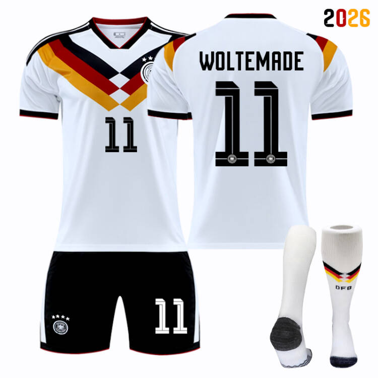 2026 FIFA World Cup Germany Home Football Jersey #Manuel Neuer #Joshua Kimmich, #Kai Havertz, #Toni Kroos, #Jamal Musiala, #Nick Woltemade, #Thomas Müller, #Florian Wirtz, #Leroy Sané Fan Version Football Jersey Children/Adult Sizes Breathable Fabric(Lero