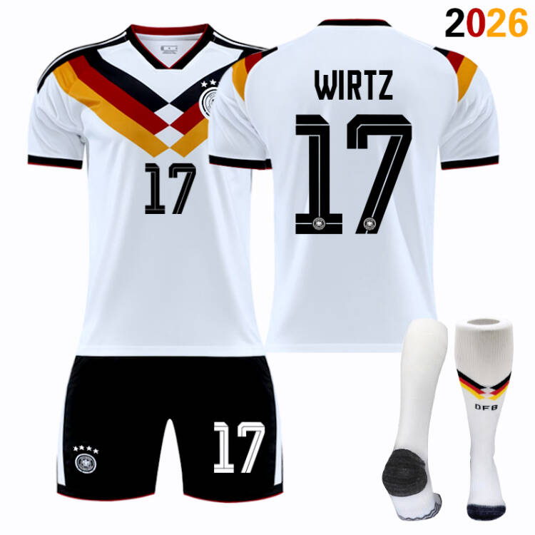 2026 FIFA World Cup Germany Home Football Jersey #Manuel Neuer #Joshua Kimmich, #Kai Havertz, #Toni Kroos, #Jamal Musiala, #Nick Woltemade, #Thomas Müller, #Florian Wirtz, #Leroy Sané Fan Version Football Jersey Children/Adult Sizes Breathable Fabric(Lero