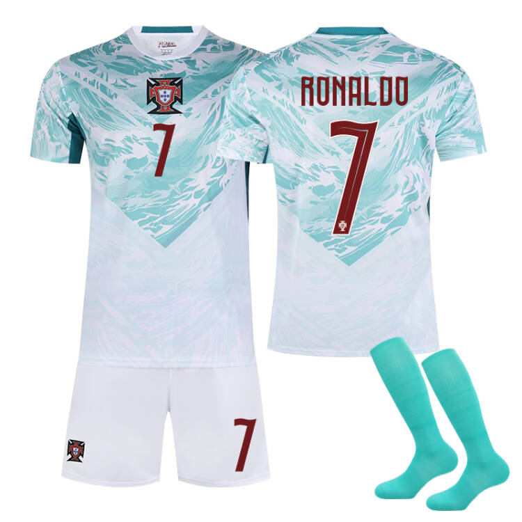 2026 FIFA World Cup Portugal Away Jersey – #7 Ronaldo, #8 Bruno Fernandes, #10 Bernardo Silva, #17 Rafael Leão, #21 Diogo Jota, #23 Vitinha, Children/Adult Sizes, Breathable Fabric(Bruno Fernandes + SizeXXL)
