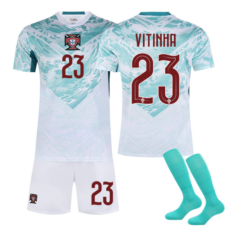 2026 FIFA World Cup Portugal Away Jersey – #7 Ronaldo, #8 Bruno Fernandes, #10 Bernardo Silva, #17 Rafael Leão, #21 Diogo Jota, #23 Vitinha, Children/Adult Sizes, Breathable Fabric(Bernardo Silva + SizeXXXL)