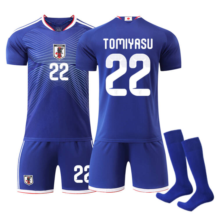 2026 FIFA World Cup Japan Home Jersey – #6 Wataru Endo, #7 Kaoru Mitoma, #8 Takumi Minamino, #9 Ayase Ueda, #10 Ritsu Doan, #14 Junya Ito, #20 Takefusa Kubo, #22 Takehiro Tomiyasu, Children/Adult Sizes, Breathable Fabric(Takumi Minamino + SizeXS)