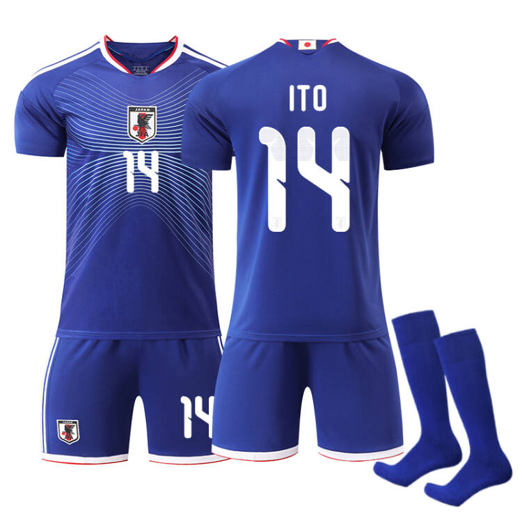 2026 FIFA World Cup Japan Home Jersey – #6 Wataru Endo, #7 Kaoru Mitoma, #8 Takumi Minamino, #9 Ayase Ueda, #10 Ritsu Doan, #14 Junya Ito, #20 Takefusa Kubo, #22 Takehiro Tomiyasu, Children/Adult Sizes, Breathable Fabric(Takumi Minamino + SizeS)