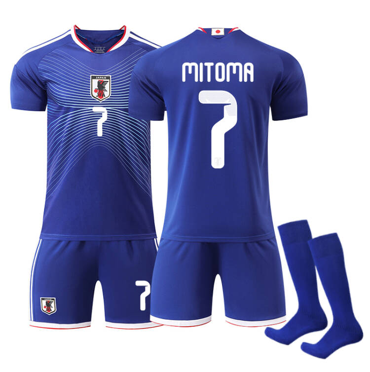 2026 FIFA World Cup Japan Home Jersey – #6 Wataru Endo, #7 Kaoru Mitoma, #8 Takumi Minamino, #9 Ayase Ueda, #10 Ritsu Doan, #14 Junya Ito, #20 Takefusa Kubo, #22 Takehiro Tomiyasu, Children/Adult Sizes, Breathable Fabric(Takumi Minamino + SizeXL)