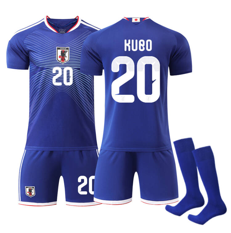 2026 FIFA World Cup Japan Home Jersey – #6 Wataru Endo, #7 Kaoru Mitoma, #8 Takumi Minamino, #9 Ayase Ueda, #10 Ritsu Doan, #14 Junya Ito, #20 Takefusa Kubo, #22 Takehiro Tomiyasu, Children/Adult Sizes, Breathable Fabric(Ayase Ueda + SizeL)