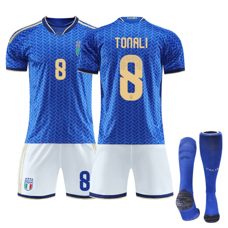 2026 FIFA World Cup Italy Home Jersey – #1 DONNARUMMA, #3 DIMARCO, #8 TONALI, #10 R.BAGGIO, #14 CHIESA, #18 BARELLA, Children/Adult Sizes, Breathable Fabric(DONNARUMMA + SizeL)