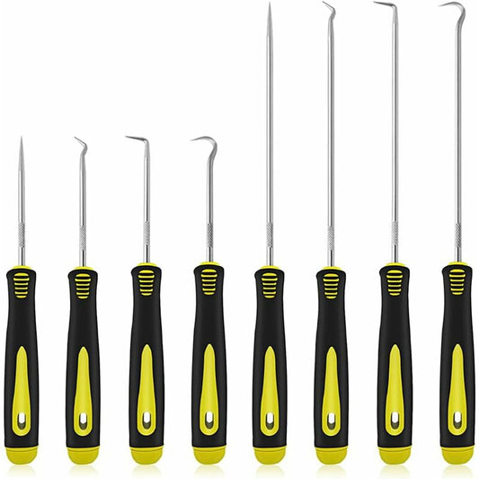8 pcs Long Short Hook Set Car Hose Removal Tool Oil Seal Puller O-Ring Hook Vacuum Pipe Trim Car Tool